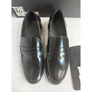 NIB The Kooples Men's Smooth Leather‎ Black Loafers Moccasins FR 40 US 9 Slip-On